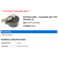 thumbnail image 2 of Distributor Rotor - Compatible with 1939 Chevy JC, 2 of 2