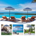 thumbnail image 5 of Autlaycil 7.5 ft Patio Umbrella with Fringe for Beach, Pool, and Yard - Navy Blue, 5 of 9