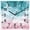 Teal Pink, variant on Black Grey Ombre Wooden Wall Clock Silent Non Ticking, Abstract Grey Wave Texture Gradient Square Wall Clocks Battery Operated, Decor Clock for Home Office, Living Room, Kitchen, 12 Inch