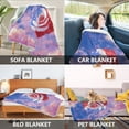 thumbnail image 7 of 50x60 inch Crystal Fleece & Arctic Fleece Blanket Soft Bed Throws for Home or Camping Rose with Flag Pattern, 7 of 7