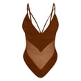 thumbnail image 3 of XIYON One Piece Swimsuit Women Mesh Backless V Neck Bathing Suit For Women Vintage Swimwear, 3 of 3