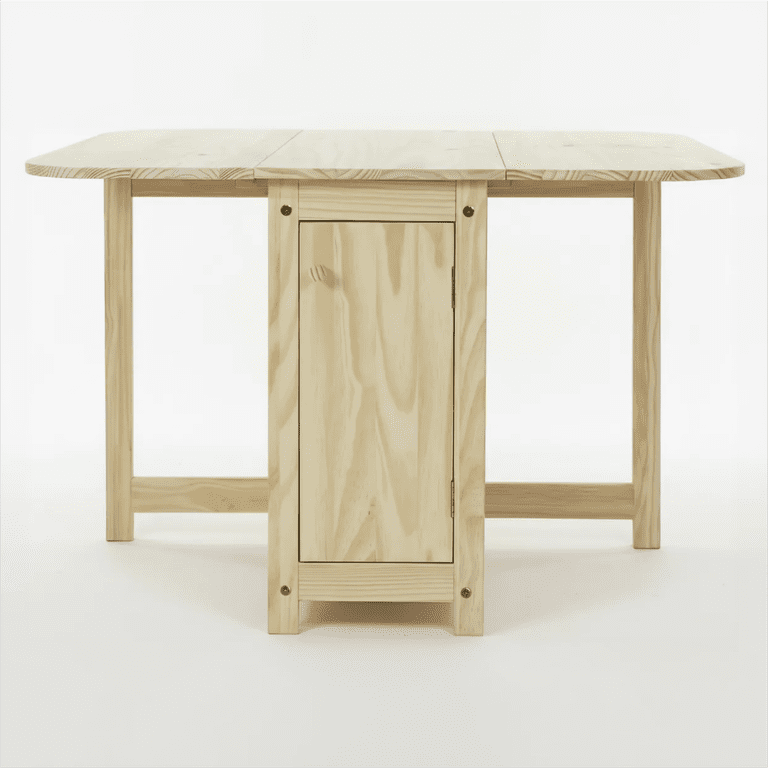 Solid Wood Tuck Away Dining Table and 4 Chairs Set - Perfect for