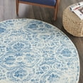 thumbnail image 6 of Nourison Jubilant Distressed Damask Blue 5'3" x ROUND Area Rug, (5' Round), 6 of 8