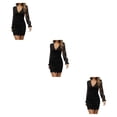 thumbnail image 5 of Minnieouse Vestido de manga larga de otoño para mujer, fiesta, banquete, poliéster, estilo informal, vestidos con cuello en V, ropa de fiesta, Type1 NO1, 5 of 5