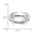 thumbnail image 4 of 14K White Gold Ring Band Wedding Comfort 6mm LTW Fit Size 10.5, 4 of 4