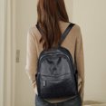 thumbnail image 3 of Lady Backpack Fashion Solid Color All- match Casual Backpack Travel Backpack, 3 of 10