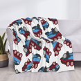 thumbnail image 4 of Throw Blanket for Couch, red Train Pattern blue Super Soft Fuzzy Comfy Warm Throw Blanket, Cuteness Lightweight Cozy Plush Flannel Blanket & Throws for Sofa and Bed All Season, 4 of 5