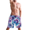 thumbnail image 5 of Dailycode Men's Quick Dry Swim Trunks Beach Shorts Casual Summer Board Shorts with Pockets, Tie-dye Art, 5 of 8