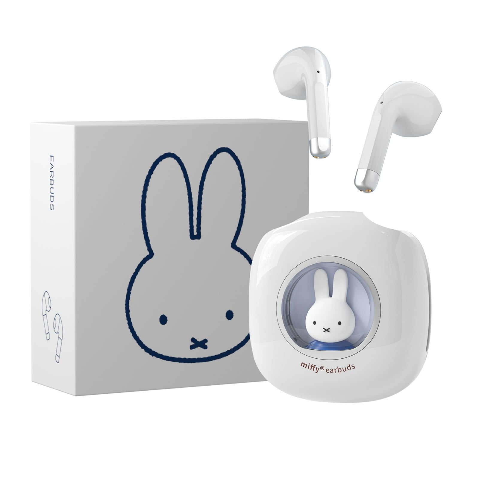 Miffy Bluetooth Wireless Earbuds Headset (Bule)IPX5 Waterproof Ear Buds Headphones