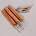 thumbnail image 4 of Chocolate Dreadlocks Knitting Needles Set for Hair Decor Lightweight Synthetic Material 3 Pcs, 4 of 8