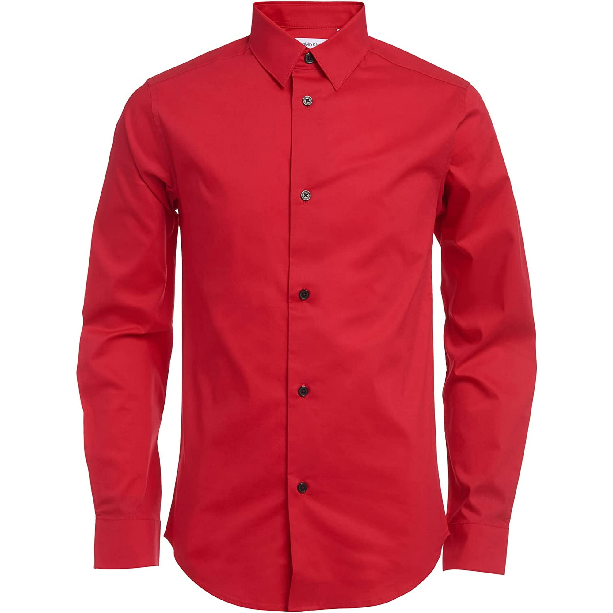 ZMLEVE Boys Long Sleeve Slim Fit Dress Shirt Style with Buttoned Cuffs Shirttail Hem Walmart