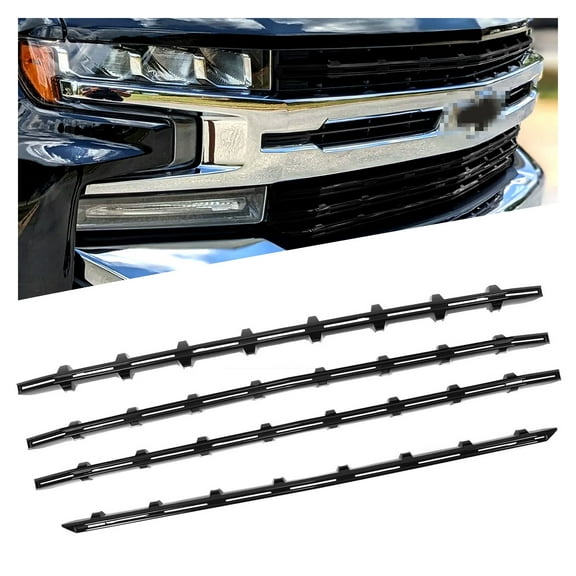 Kojem Grille insert Trim Grill overlay LT RST for 2019-2021 Chevy Silverado 1500 Black