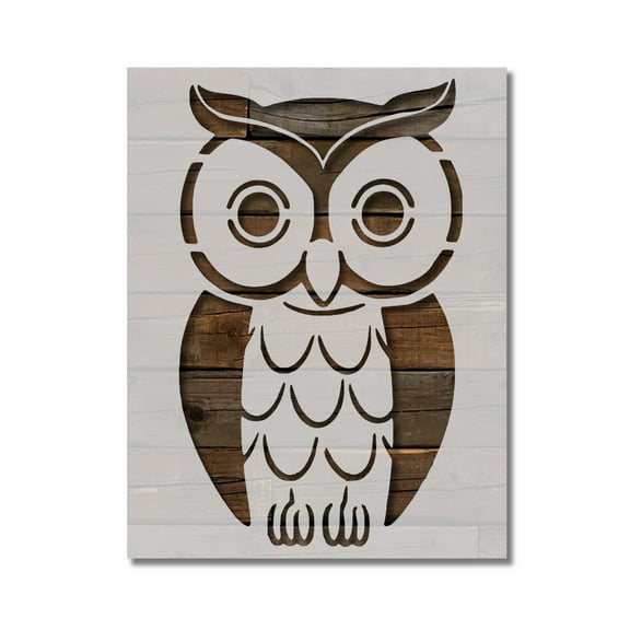 Owl Bird Stencil Template Reusable 8.5 x 11 for Painting on Walls, Wood, Etc. By Stencilville