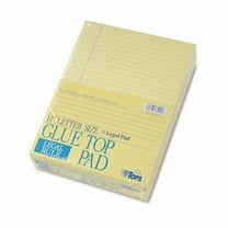 Tops  Glue Top Ruled Pads  Legal Rule  8-1/2 x 11  Canary  12 50-Sheet Pads Pack