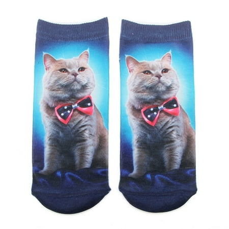 

Kunpeng Casual Work Business Socks 3D Wacky Cartoon Animals Printing Medium