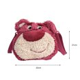 thumbnail image 2 of Bolso de hombro de felpa de gato y oso de muñeca de dibujos animados bolsos cruzados pequeños para mujeres y niños, 2 of 9