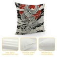 thumbnail image 4 of Orinice Dragon Ukiyo-e Graphic Decorative Pillow Cover for Home Couch Living Room Bed Sofa 20x20in, 4 of 5
