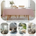 thumbnail image 5 of Table Cloth round Table, 60×60 Inch Linen Textured Table Cloth Waterproof Spill-Proof TableCloths Wrinkle Free Fabric Farmhouse Table Cover for Dining Parties Buffets Holidays,Light Pink, 5 of 6
