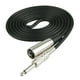 thumbnail image 2 of Cable de micrófono estéreo de 3 pines a conector jack mono macho de 1/4'' y 6,35 mm, color negro 1m, 2 of 9