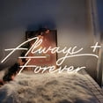 thumbnail image 2 of UPONRAY Always Forever Neon Signs, 23.62"*9.84" Dimmable & USB-Powered LED Neon Light, Stylish Wall Decor as gifts for Valentine's Day, Birthday, Family, Lover, Children, 2 of 12