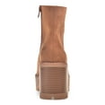 thumbnail image 2 of WILD PAIR Womens Brown 1-1/2" Platform Cushioned Breathable Margoee Round Toe Stacked Heel Zip-Up Booties 9.5 M, 2 of 4