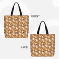 thumbnail image 2 of Honeii Cartoon Bulldog Print Tote Bag, Reusable Grocery Shopping Bag,Shoulder Bag with Inner Pocket, 2 of 7