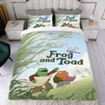 thumbnail image 4 of Frog and Toad-themed Bed Sheet Set Three Piece Set Comfortable And Skin Friendly Unique Design Home Decor Gifts For Family Friends fans54''x79''（135cm*200cm）, 4 of 6