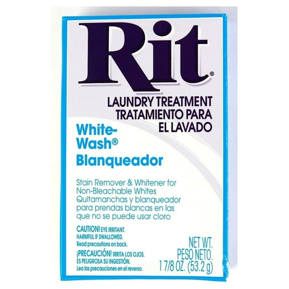 Laundry Treatment White-wash Stain Remover and Whitener Powder, 1-7/8 oz, White, 10-Pack