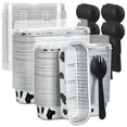 thumbnail image 2 of PENGXIANG 50Pcs Mini Cake Pans Kit with Lids and Spoons 200ml Non-Stick Foil Baking Pans Tins Aluminum Foil Loaf Pans Rectangular Foil Bread Container Portable Baking Cupcake Liners for H, 2 of 10