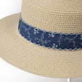 thumbnail image 6 of Nfurl Women's Straw Hats for Sun Protection Wide Brim Summer Hats Elegant Bowknot Sun Hats for Tea Party Beach Vacation Gardening Travel,Beige, 6 of 7