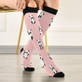 thumbnail image 5 of Coolnut 1 Pack Panda Bear Pattern Compression Socks for Women Men Knee High Stocking for Running,Athletic,Medical, 5 of 6