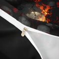 thumbnail image 4 of Homewish Gothic Glowing Skull Duvet Cover Queen,Happy Halloween Queen Bedding,Orange Gray,Black Reversible,3 Pieces,1 Duvet Cover and 2 Pillowcases, 4 of 6