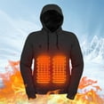 thumbnail image 4 of Yibooy Men Women USB Rechargeable 3 Heat Levels 5 Heated Zone Heating Hoodies (Black M), 4 of 8