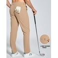 thumbnail image 3 of Men's Golf Dress Pants 31" Lightweight Straight Fit Stretch Casual Pants Quick Dry Breathable with 5 Pockets Dark Khaki 42, 3 of 7