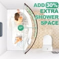 thumbnail image 2 of Adjustable Arched Curved Shower Curtain Rod Rustproof Expandable Aluminum Metal Shower Rod 38-72 Inches Telescoping Design Exquisite Customizable for Bathroom,Need To Drill,Bronze, 2 of 14