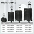 Lightweight Black 4 Piece Luggage Set with TSA Lock Spinner Wheels and