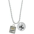 thumbnail image 1 of Delight Jewelry Shadow Box ''Queen'' with Goldtone Crown Silvertone Script Initial Disc - X - Charm Necklace, 20"+3", 1 of 1