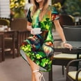 thumbnail image 3 of Fotbe Robe Motif Drapeau de la Saint-Patrick Mode Décontractée pour Femmes Manches Courtes Robe Maxi Robe T-Shirt Rayée Longue à Blocs de Couleur, 3 of 6
