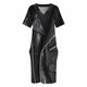 thumbnail image 3 of Black Leather Jacket Loose Pocket Dress Aesthetic clothing summer dress womens 2025 women clothes, 3 of 6