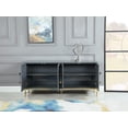 thumbnail image 2 of Best Master Furniture Junior 64" Transitional Wood Sideboard in Gray/Gold Plated, 2 of 2