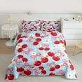 thumbnail image 2 of Homewish Red Cherry Girl 3-Piece Full Size Comforter Sets,Dreamy Princess Bow Knot Bedding Comforter Set,Flower Daisy Polka Dots Lightweight Bedding Sets,Ultra Soft Home Decor,Reversible, 2 of 8