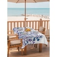 thumbnail image 2 of Outdoor Tablecloths with Umbrella Hole & Zipper, Blue Purple Leaves Tablecloth Rectangle 60x84 Inch, Summer Botanical Eucalyptus Leaves Waterproof Table Cloth, Patio/Pool/Picnic Table Covers, 2 of 8