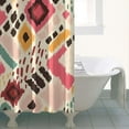 thumbnail image 5 of Nordic Boho Shower Curtain 36x72 Inches, Quick-Dry Polyester with Plastic Hooks, Earth Tone Artistic Tribal Pattern for Vintage Bathrooms, 5 of 5
