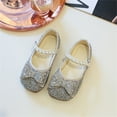 thumbnail image 2 of NOKIO Children'S Mary Jane Flats Girls' Stylish Sandals Bowknot Performance Dance Shoes For Girls Childrens Shoes Pearl Rhinestones Shining Kids Princess Shoes Gel Sandals For Toddler Girls, 2 of 6