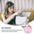 thumbnail image 6 of WRISTBIQUE 1PC Fuzzy Toy Pendant Hair Bulb Shape Pink Alloy Keychain for Family, 6 of 8