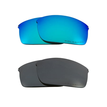 WIRETAP Replacement Lenses Polarized Blue & Black Iridium by SEEK fits OAKLEY