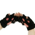 thumbnail image 4 of BJUTIR Cat'S Claw Gloves Plush Half-Finger Bear'S Paw Fingerless Gloves Cute Women'S Thick Halter Gloves Cartoon Warm Gloves Winter Accessories, 4 of 6
