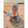 thumbnail image 3 of BemeyourBBs Toddler Baby Girl Swimsuit Infant Bathing Suit 3 Pieces Swimsuits Swim Dress Ruffle Long Sleeve Backless Top with Skirt Set Sun Hat Rash Guard Swimwear Summer Beach Wear, 3 of 9