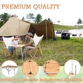 thumbnail image 3 of KingCamp Mesa plegable de bambú Mesa de camping ambiental con patas de aluminio de altura ajustable Mesas de campamento portátiles resistentes de 4 pliegues para viajes, picnic, fiesta, playa, 1-2 per, 3 of 5