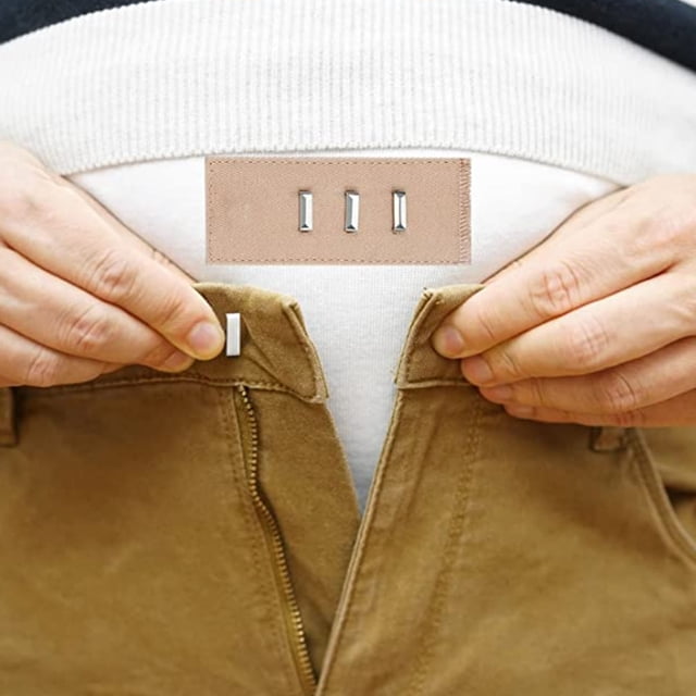 5pcs Elastic Waist Extenders Adjustable Easy Installation Pants Button Extender Waist Band Extenders for Men Women